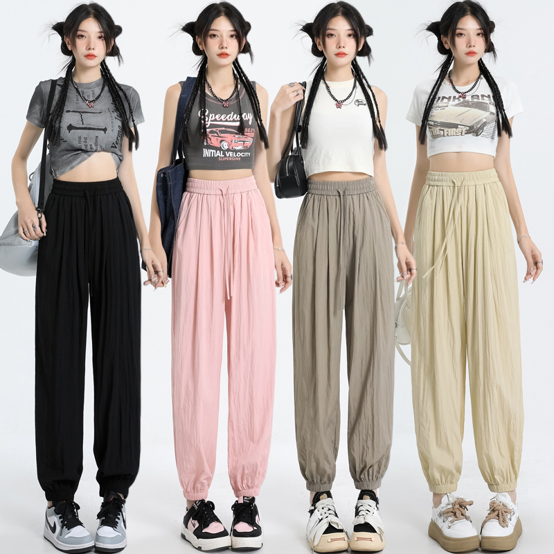 High waist Casual pants loose bloomers for women