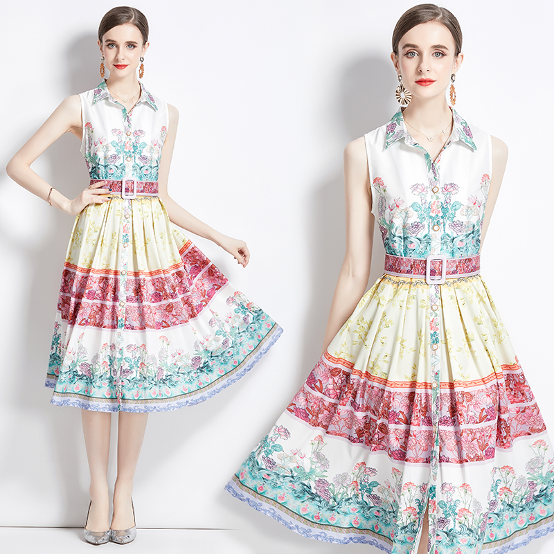 France style slim big skirt sweet dress for women
