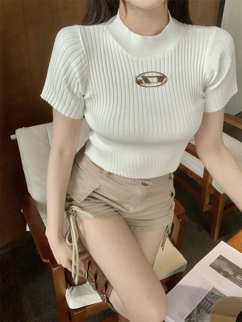 Spicegirl short sweater summer tops for women