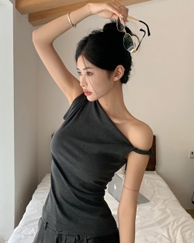 Spicegirl slim bottoming shirt short sleeve tops for women