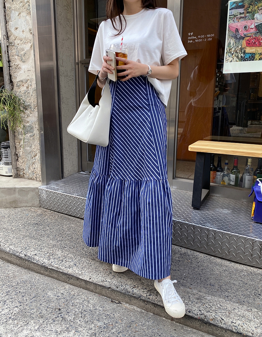 High waist slim Korean style Casual splice skirt
