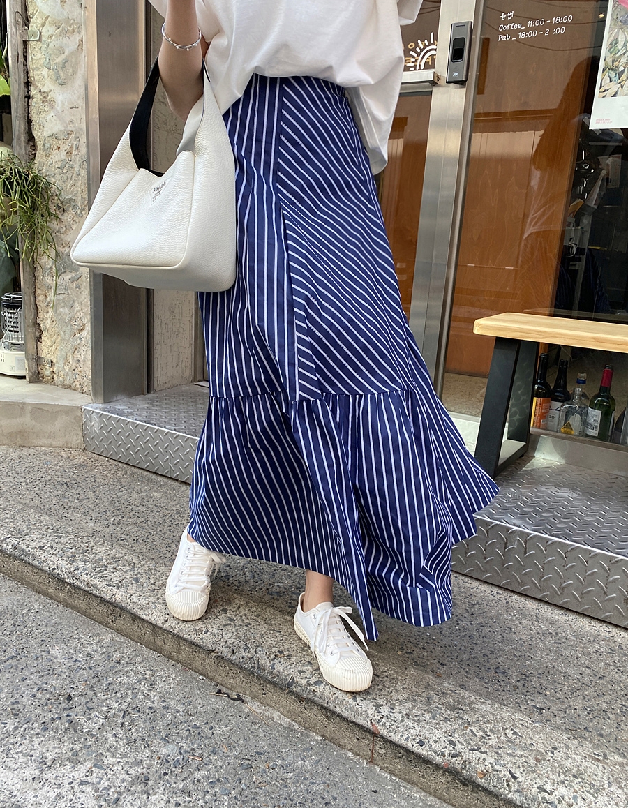 High waist slim Korean style Casual splice skirt