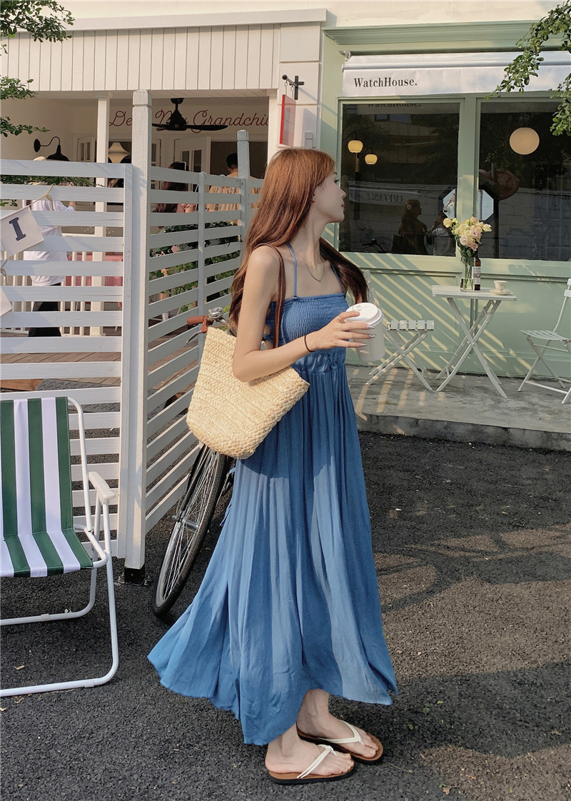 Spicegirl halter dress sling travel long dress for women