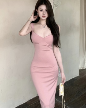 After the split sexy ladies sling long slim dress