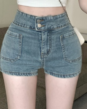 Spicegirl slim jeans package hip tight shorts