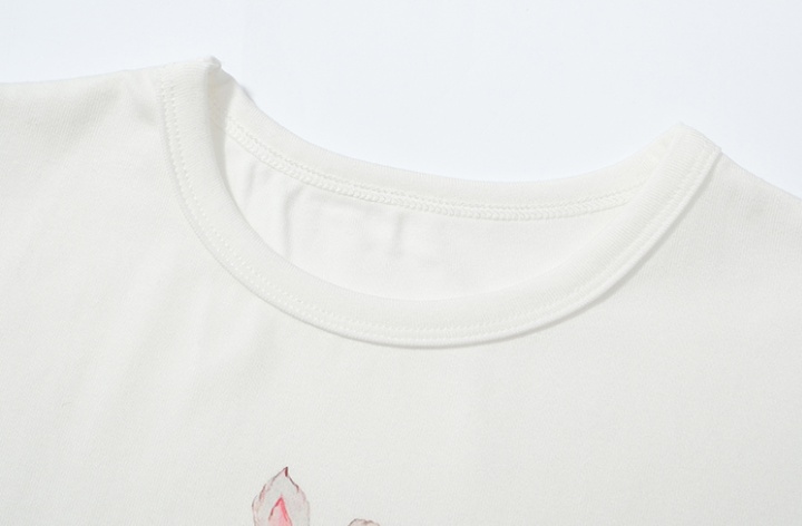 Western style rabbit tops printing T-shirt for women