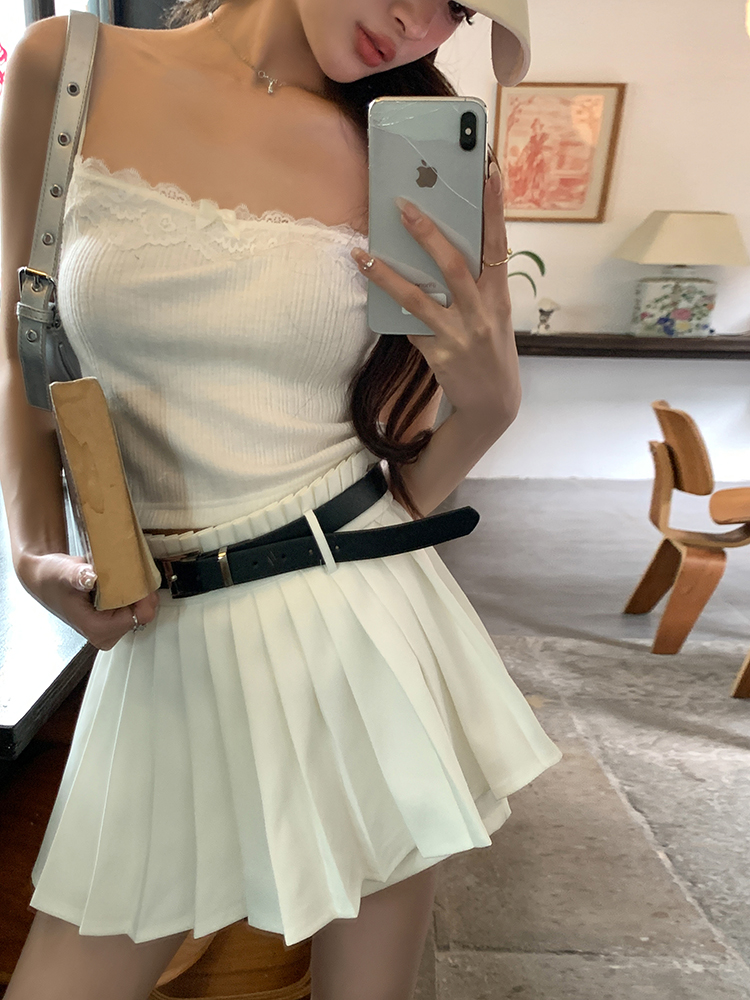 Spicegirl slim short skirt pleated skirt for women