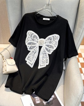 Short sleeve long tops loose butterfly T-shirt