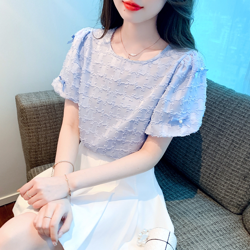 Korean style unique summer shirt sweet tender tops for women