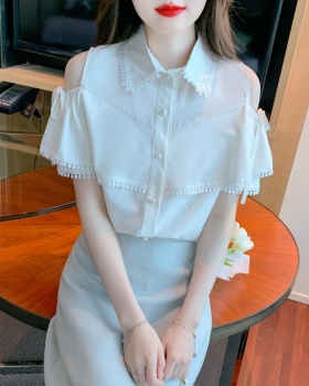 Korean style shirt summer chiffon shirt for women