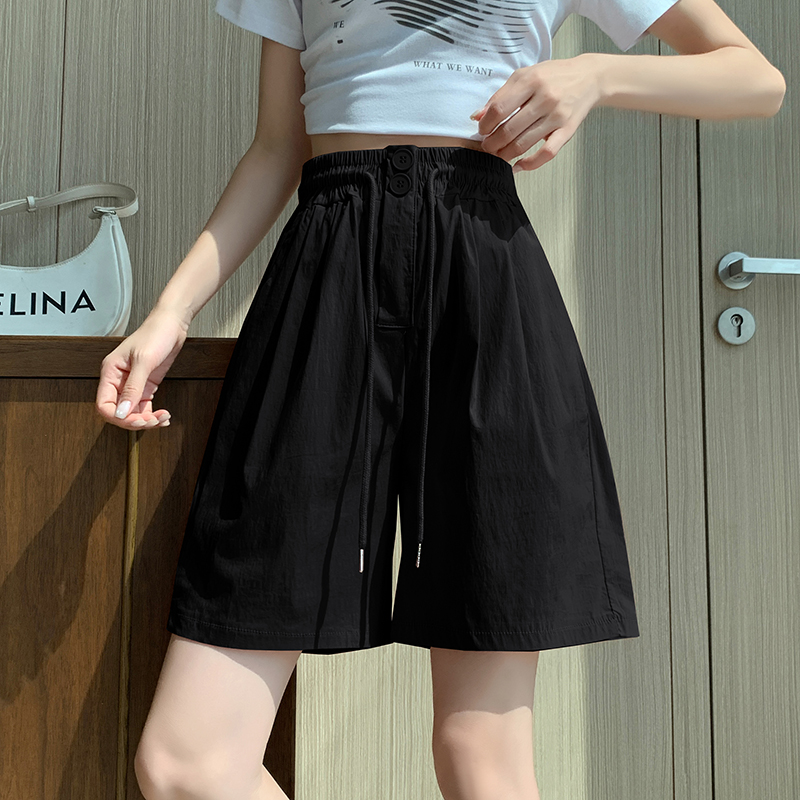 Slim wicking work clothing loose high waist shorts