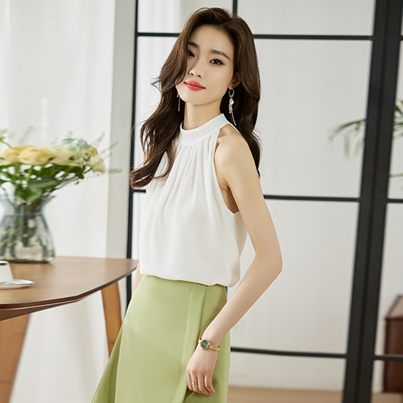 France style halter unique shirt strapless white tops for women