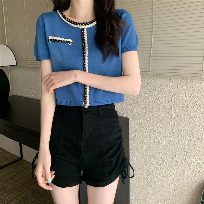 Loose fashion short sleeve all-match tops