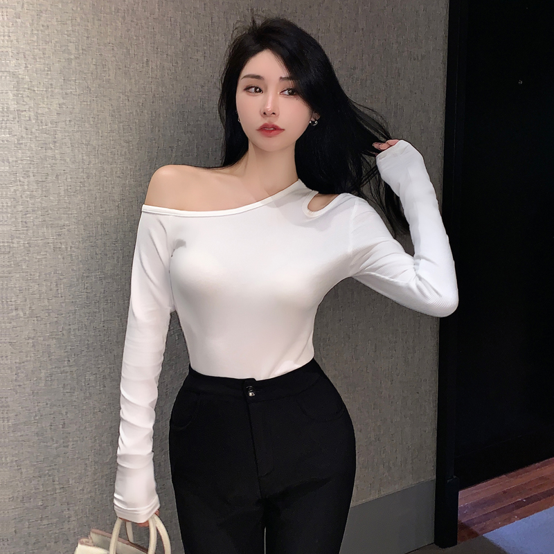 Slim T-shirt strapless bottoming shirt for women