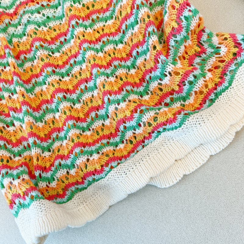 Summer colors short tops stripe knitted halter vest