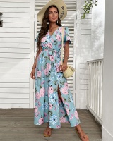 European style printing summer fashion dress for women