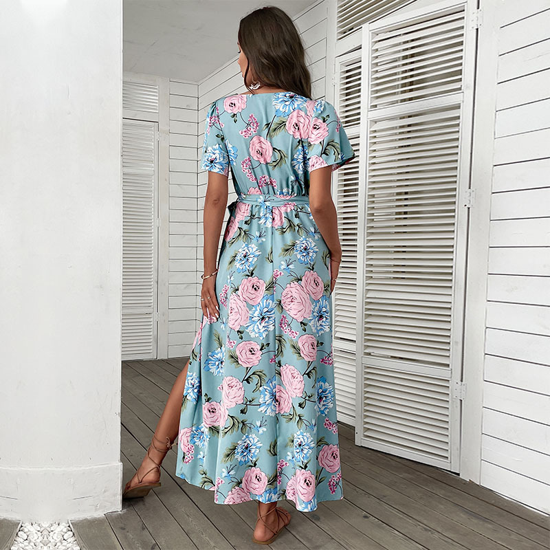 European style printing summer fashion dress for women