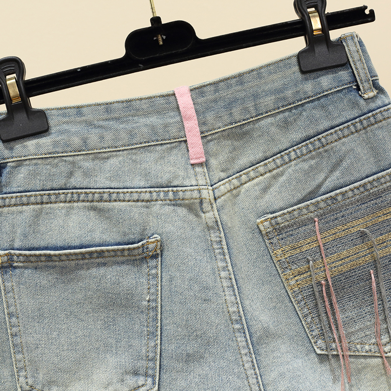 Slim spicegirl loose wide leg short jeans for women