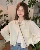 All-match simple tops Korean style shirt for women