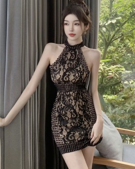 Package hip sleeveless personality slim dress for women
