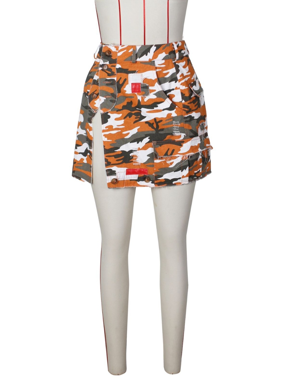 Fashion camouflage short skirt patch skirt