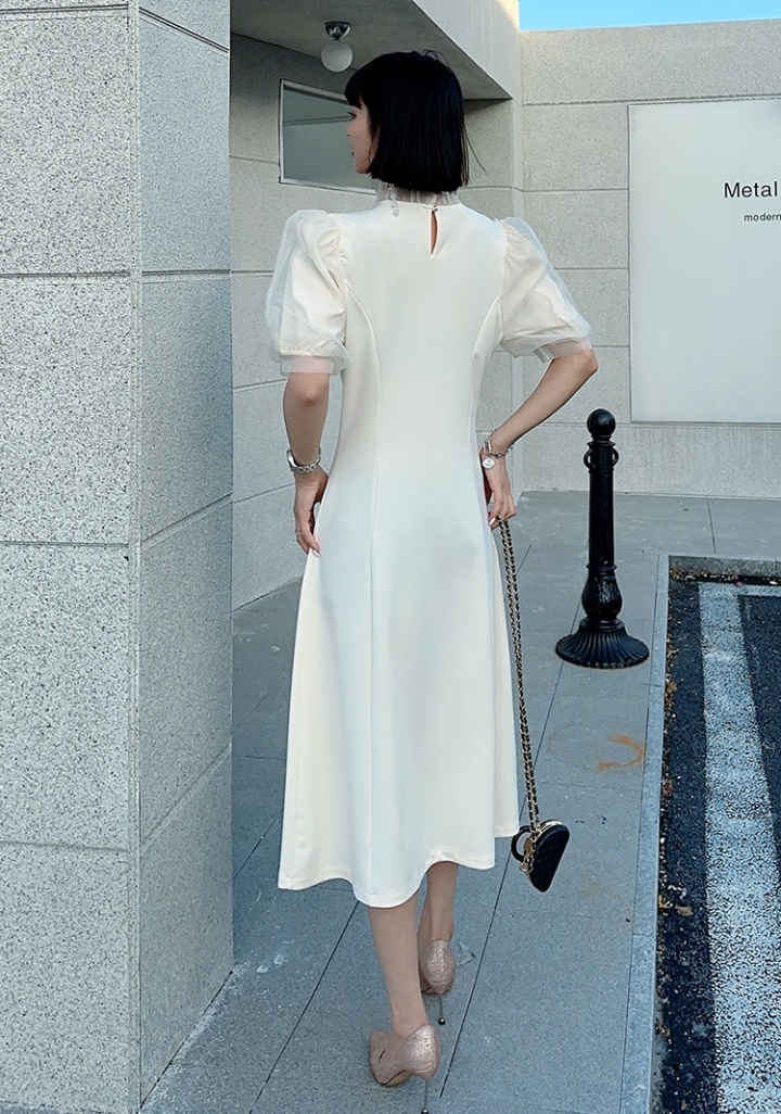 Temperament France style dress knitted beading long dress