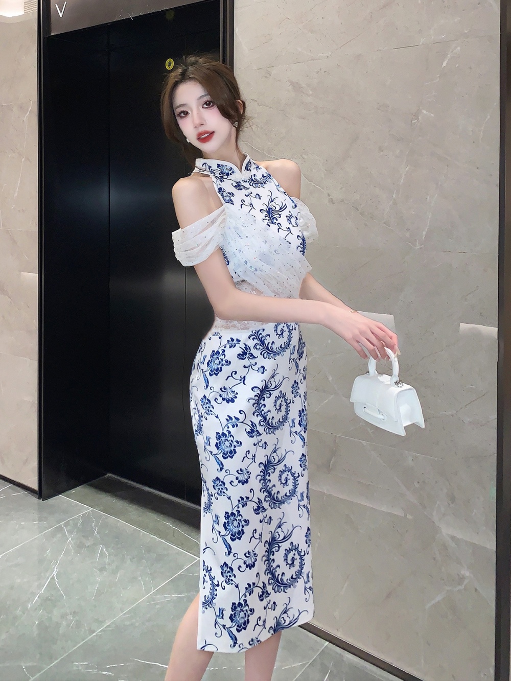 Light decorous formal dress elegant temperament cheongsam