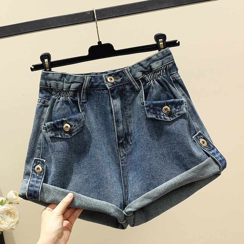 Crimping short jeans spicegirl shorts for women