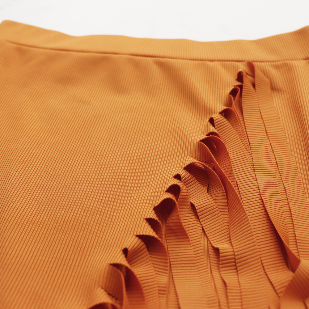 European style long skirt navel vest 2pcs set