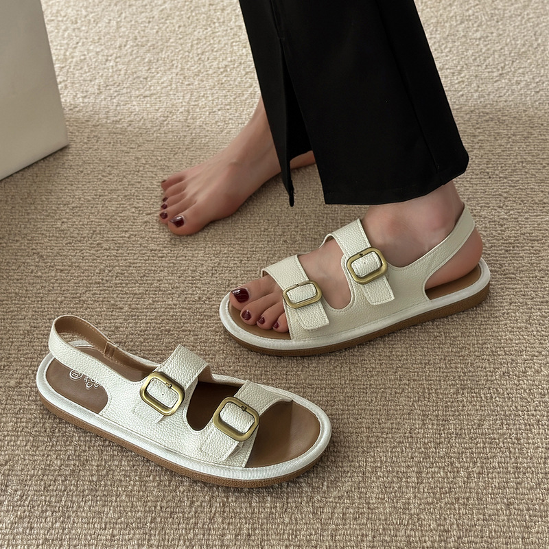 Summer Casual flat student hasp Korean style sandals
