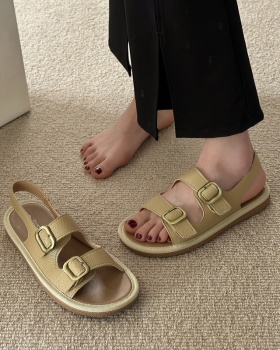 Summer Casual flat student hasp Korean style sandals