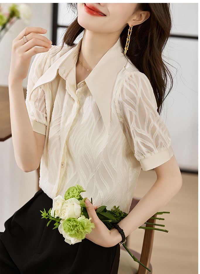 Korean style summer tops short sleeve shirt for women