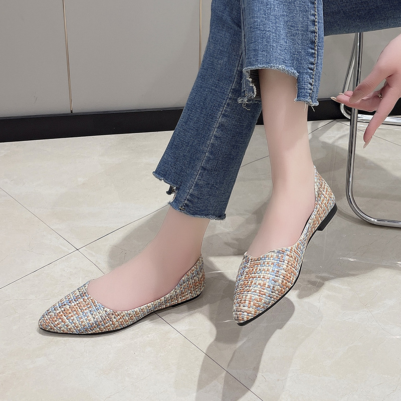 Low Korean style peas shoes pointed shoes