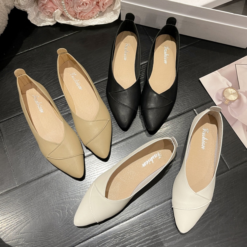 Low pointed shoes Korean style flattie for women