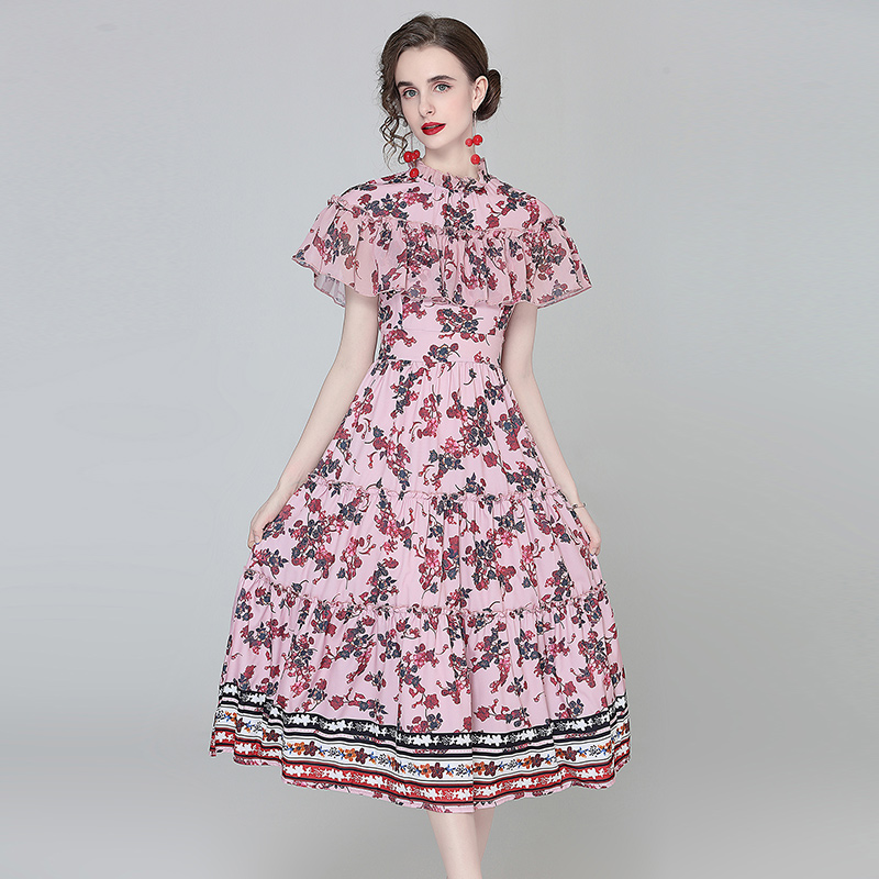 Floral tender summer dress for women