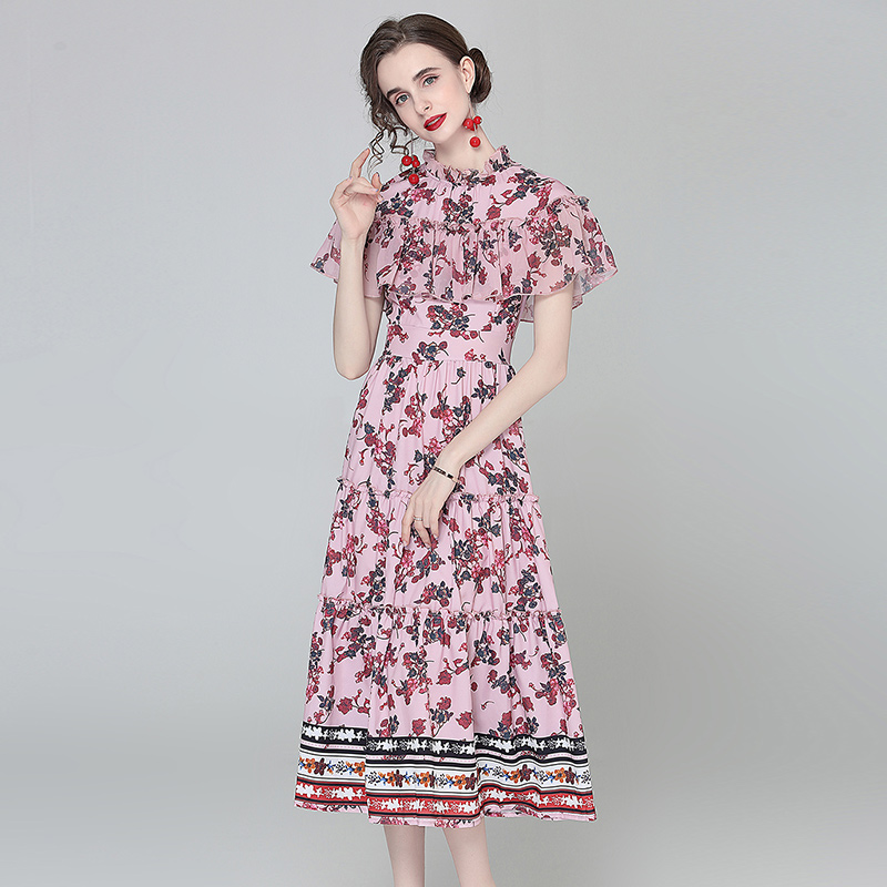 Floral tender summer dress for women