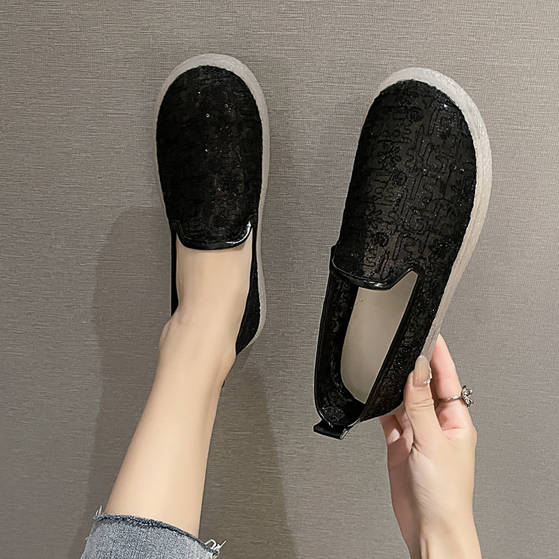 Korean style low lazy shoes breathable summer flattie for women