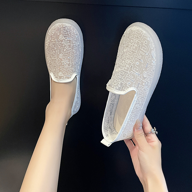 Korean style low lazy shoes breathable summer flattie for women