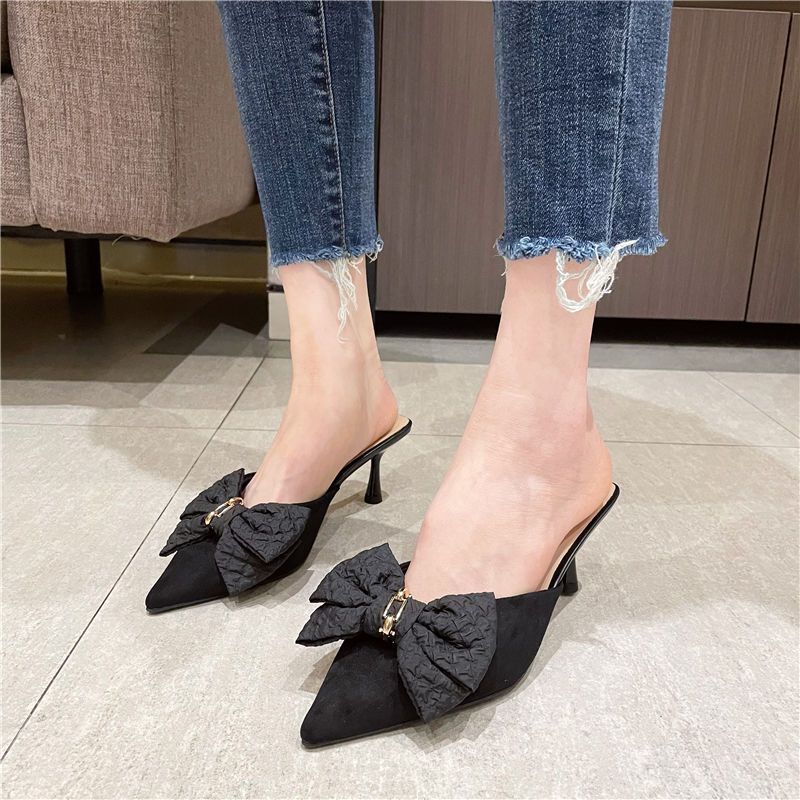 High-heeled pointed wears outside sexy slippers for women