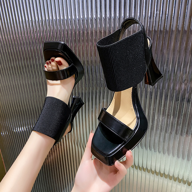 Summer high-heeled shoes open toe platform for women