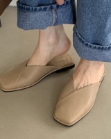 Flat square head summer Korean style slippers for women