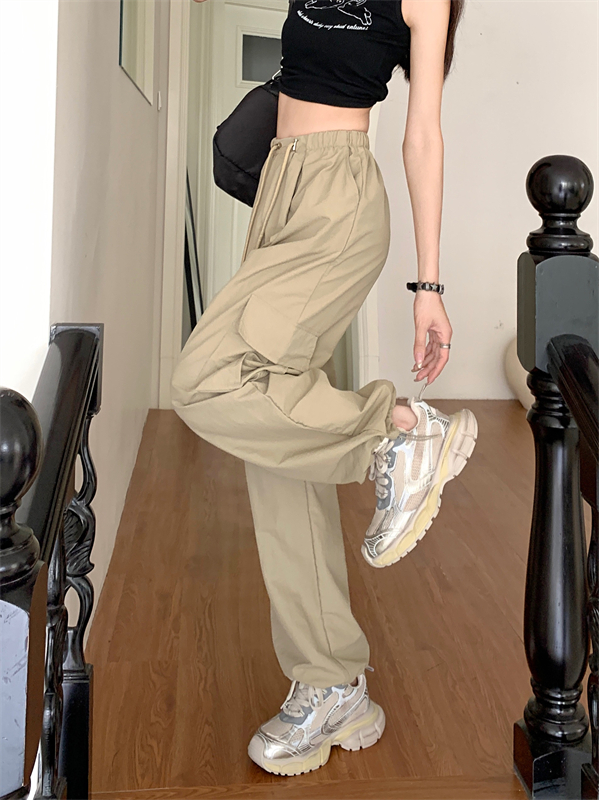 Thin high waist casual pants summer slim work pants