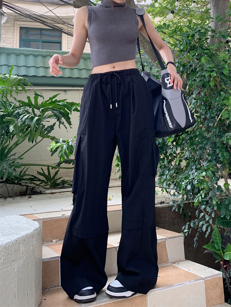 Straight wide leg pants work clothing for women