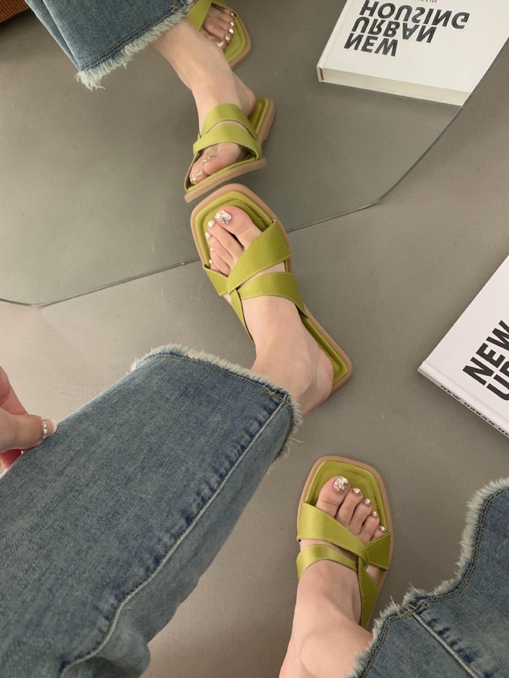 Summer all-match wears outside sexy slippers for women