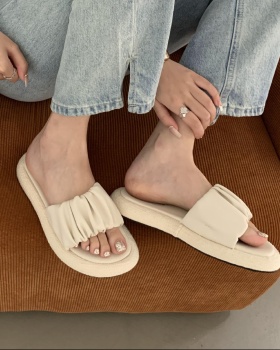 Summer cozy wears outside fold lady slippers for women