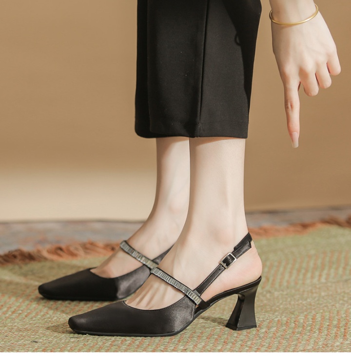 High-heeled temperament fine-root sandals for women