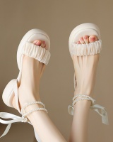 Summer gauze sandals large yard beads shoes for women