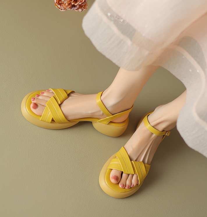 Summer open toe sandals platform soles shoes for women