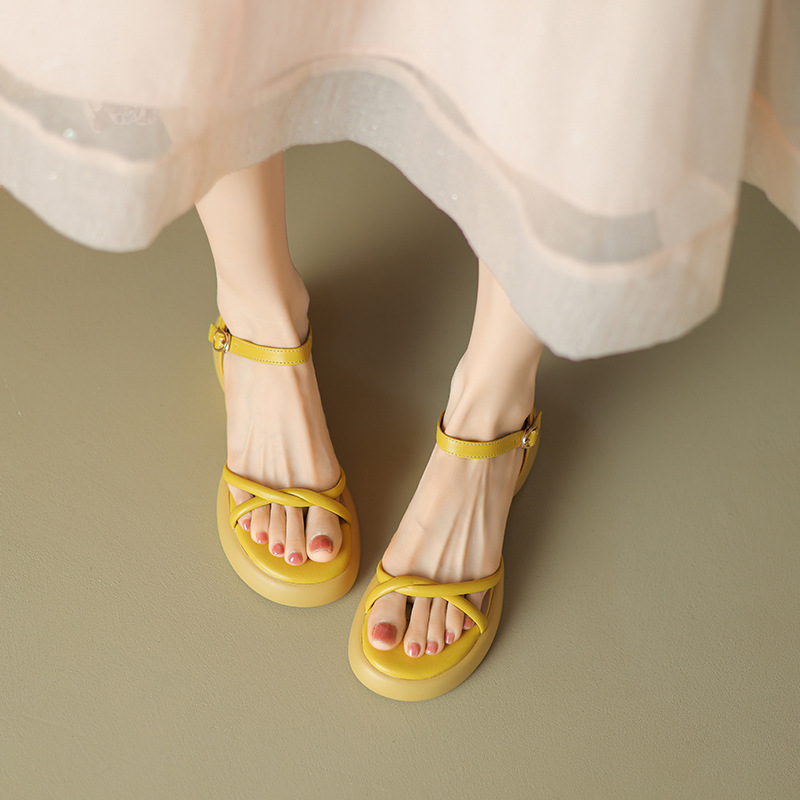 Casual summer shoes thick crust sandals for women