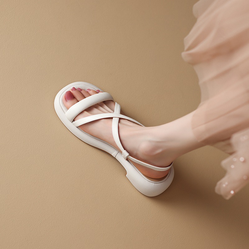 Thick crust Casual sandals open toe flattie for women